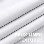 H.VERSAILTEX White Linen Blackout Curtains Durable Thick Textured Linen Look - Image 5