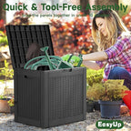 EasyUp 30 Gallon Resin Deck Box, Patio Outdoor Deck Box - Image 6