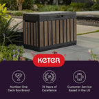 Keter Signature Everwood 50 Gallon Resin Deck Box - Image 7