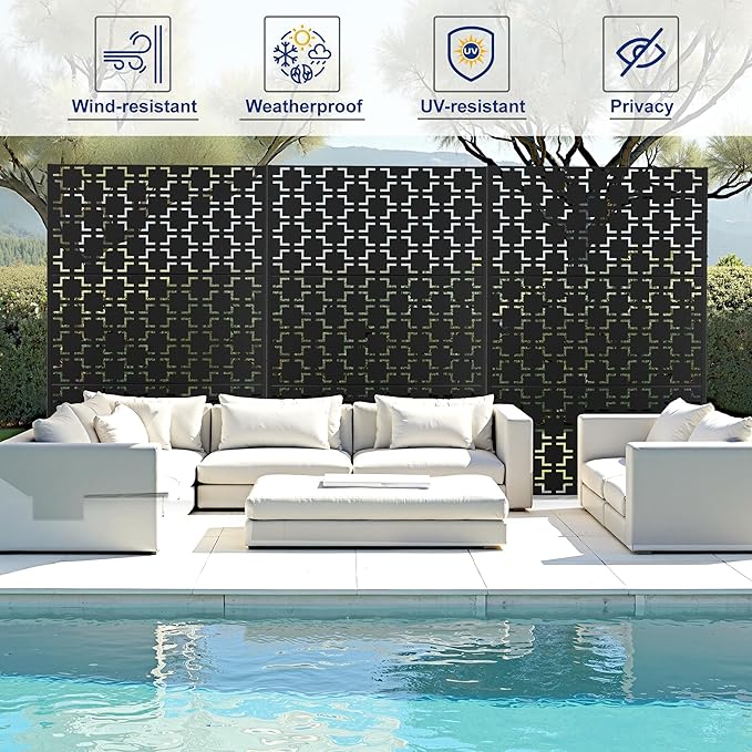 Outdoor Privacy Screen, Freestanding Privacy Fence Panels - Image 3