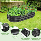 Oval Galvanized Planter Box, Metal Raised Garden Bed - Image 2