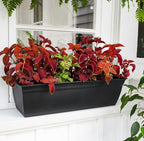 The HC Companies 24" Eclipse Plastic Window Box 7.76"x24"x6.57" in Black Color - Image 2
