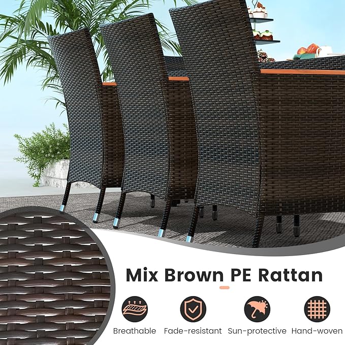 Tangkula 11 Pieces Patio Dining Set - Image 5