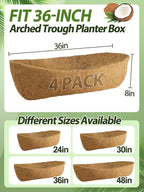36in Arched Coco Liners for Window Planter Box - Image 4