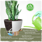Self-Watering Pots for Indoor Plants 4 Pack, 6/8/10/12 Inch Outdoor Planters - Image 3