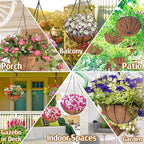 ZeeDix 2 Pack 18 Inch Large Hanging Baskets - Image 3