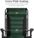 Best Choice Products Oversized Padded Zero Gravity Chair, Folding Outdoor Patio - Image 4