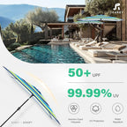 JEAREY 6.5x10 ft Rectangular Patio Umbrellas Rectangle Outdoor Umbrella - Image 5