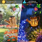 Solar Lanterns Outdoor Waterproof, Hummingbird Watering Can Garden Decor - Image 7