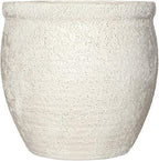12" Dia Fiberstone Planter – Modern Farmhouse Indoor/Outdoor Flower Pot by HaispringArtificialTree