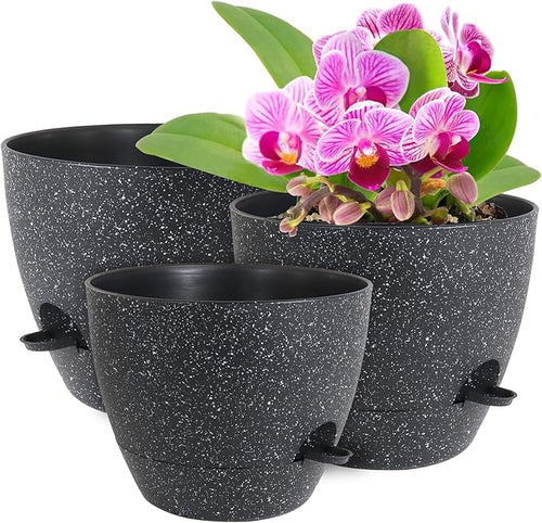 12/10/9 inch Large Self Watering Pots, Plant Pots by WSMKSZ