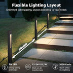 SUNVIE All-In-One LED Low Voltage Landscape Lighting Kit, 3000K Waterproof - Image 2