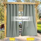 NICETOWN 2 Panels Weighted Outdoor Curtains - Image 3