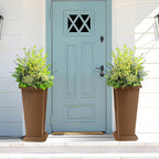 FENCY Set of 2 Tall Planters for Outdoor Plants, 24 Inch Large Tapered Pots - Image 6