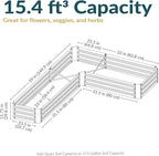Sunnydaze 11.75" H Raised Metal Garden Bed - Image 6