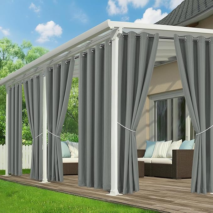 Outdoor Curtains for Patio Waterproof by RichSets