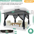 COBIZI 13x13 FT Pop up Gazebo on Clearance - Image 5