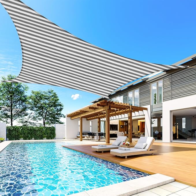 Quictent 12x16ft 185G HDPE Rectangle Sun Shade Sail Canopy 98% UV Block Outdoor - Image 7