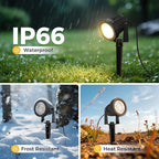L LOHAS LED 12W Dusk to Dawn Outdoor Lighting, Auto On/Off 3000K Landscape - Image 3