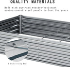 8×2×1FT Galvanized Raised Garden Bed Kit, Metal Planter Boxes，Large Outdoor - Image 4