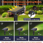 40 LEDs Spotlights, IP65 Waterproof Solar Powered Landscape Spotlights 2-in-1 - Image 4