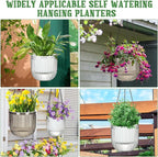Maxcheck 4 Pcs Self Watering Hanging Planters Indoor Gift 6.5'' 4.5'' Hanging - Image 7