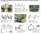 Achla Designs Window Flower Box Wall Brackets, 6 inch - Image 5