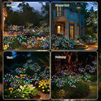 Kwaiffeo 4 Pack Solar-Powered Firework Fairy Lights, Solar Light Outdoor - Image 3