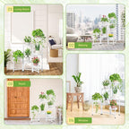 iDavosic.ly Plant Stand Indoor Outdoor, 6 Tier Corner Metal Flower Display - Image 3