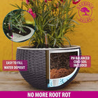 GARDENIX DECOR 11'' Self Watering Hanging planters - Image 4
