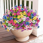 Bassion Artificial Flowers for Outdoors, 24 Bundles UV Resistant Fake Flowers - Image 6