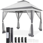 Yaheetech 11x11 Pop Up Gazebo Outdoor Canopy Shelter, Instant Patio Gazebo Sun by Yaheetech