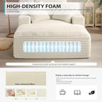50 Inch Chaise Lounge Chair Indoor, Oversized Corduroy Upholstered Boneless - Image 3