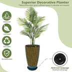 2 Packs 21 inch Tall Planter, Indoor Outdoor Round Planter - Image 5