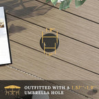 VICLLAX Outdoor Dining Set for 4, 5 Pieces Patio Dining Furniture Set - Image 6