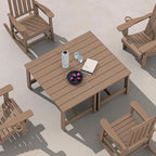 SERWALL Patio Coffee Table, HDPE Rectangle Outdoor Coffee Table - Image 8
