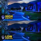 T-SUN Blue Solar Spotlights, Solar Lights Outdoor Waterproof, Auto ON/Off - Image 5
