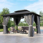 Aoxun 10'x12' Hardtop Gazebo, Aluminum Frame Canopy by Aoxun