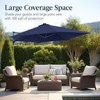 Best Choice Products 10ft Solar LED Offset Cantilever Hanging Market Patio - Image 5