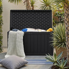 JUMMICO 160 Gallon Resin Outdoor Storage Deck Box - Image 6
