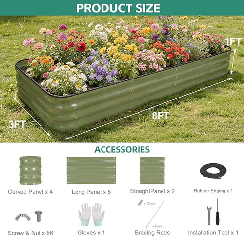 5 in 1Galvanized Raised Garden Bed - Image 2