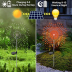 Solar Garden Lights Outdoor, 2 Pack 120 LED Twinkling Firework Lights Decorative - Image 2
