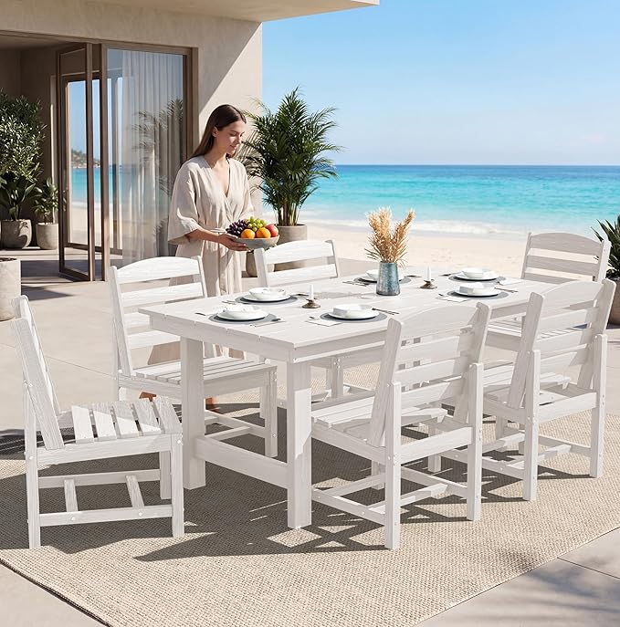 SERWALL Patio Dining Sets for 10 Person, HDPE Dining Set - Image 3