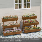 3-Tiers Wooden Raised Garden Bed, Wood Planter Box - Image 4