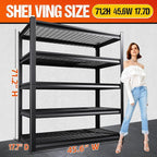71" H Garage Shelving Heavy Duty Storage Shelves, Adjustable Metal Shelving Unit - Image 3