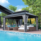 Aoxun 12FT X 16FT Hardtop Gazebo, Outdoor Pergolas - Image 2
