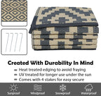 SAND MINE Reversible Mats, Plastic Straw Rug, Modern Area Rug, Large Floor Mat - Image 3