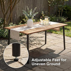 Flamaker Acacia Wood Patio Outdoor Dining Table - Image 6