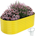 Galvanized Metal Planter Raised Garden Bed Kit by ZFHgarden