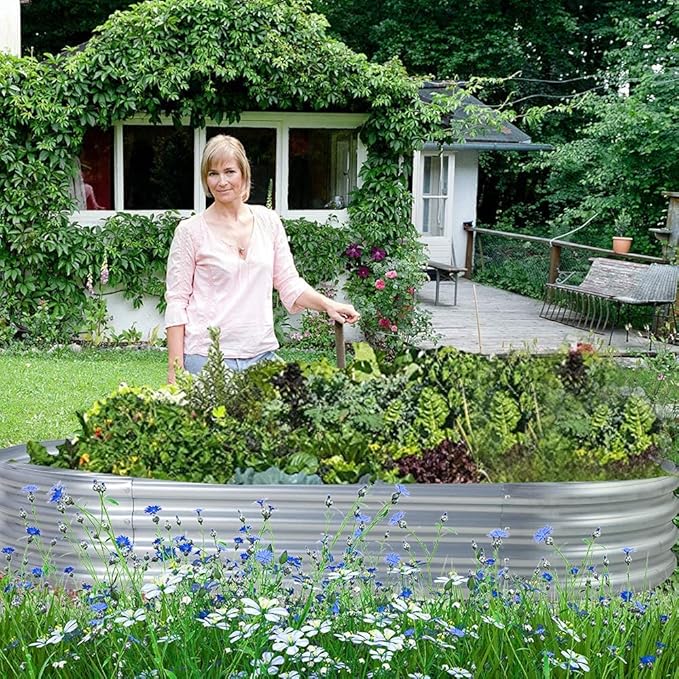 Land Guard 6ft Metal Raised Garden Bed，2 Pcs Galvanized Planter Raised Beds - Image 6